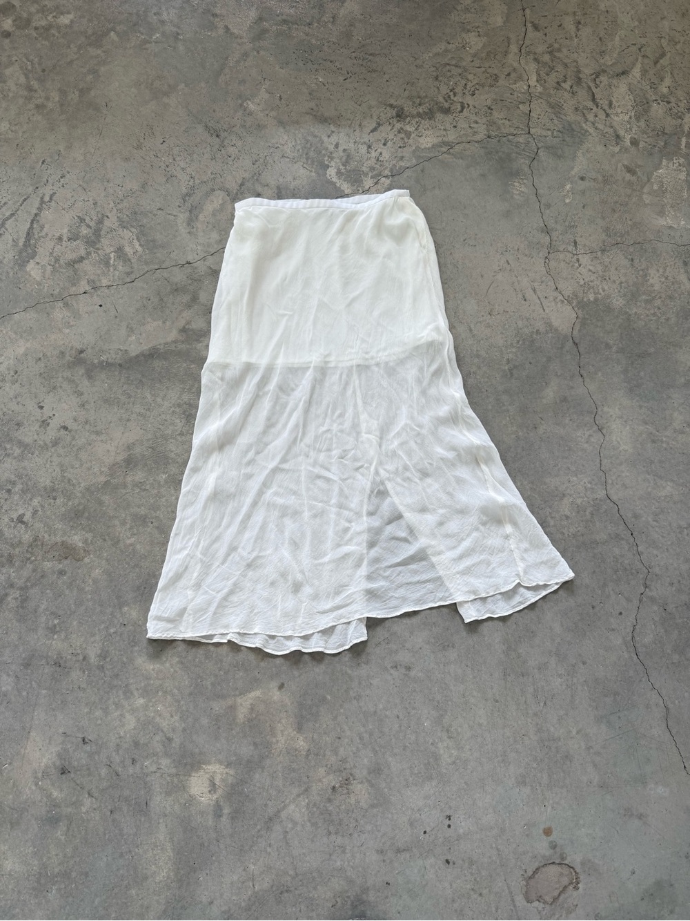 J. Crew White Lightweight Maxi Tiered Skirt